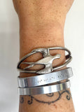 double split swallow cuff: size S/M